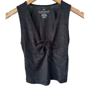 American Eagle Outfitters AEO First Essentials Black Front Tie Tank Top XS